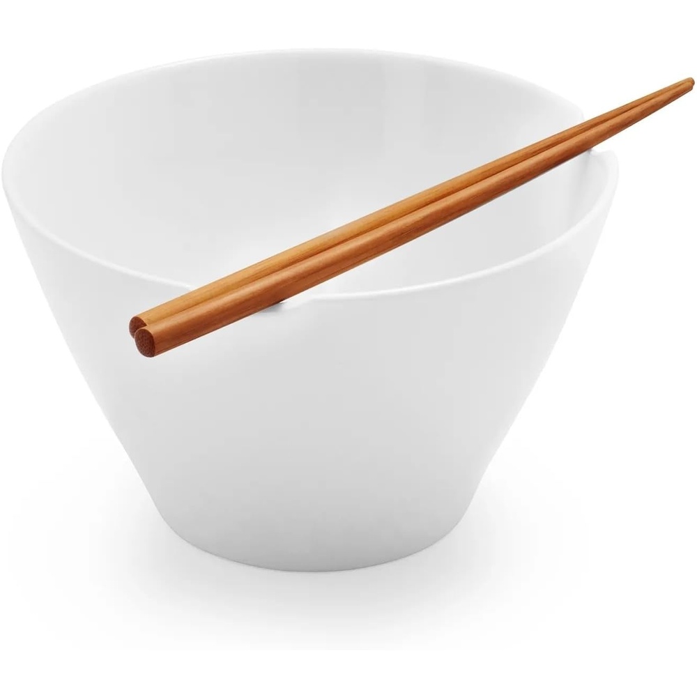 image:imageSur La Table Rice Bowl with Bamboo Chopsticks White