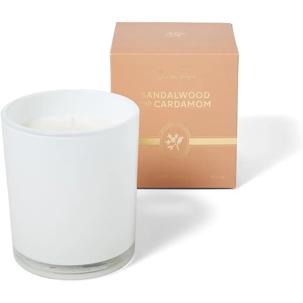 image:imageSur La Table Sandalwood amp Cardamom Candle HandPoured Soy Blend with Warm Woody Sandalwood and Spiced Cardamom Fragrance