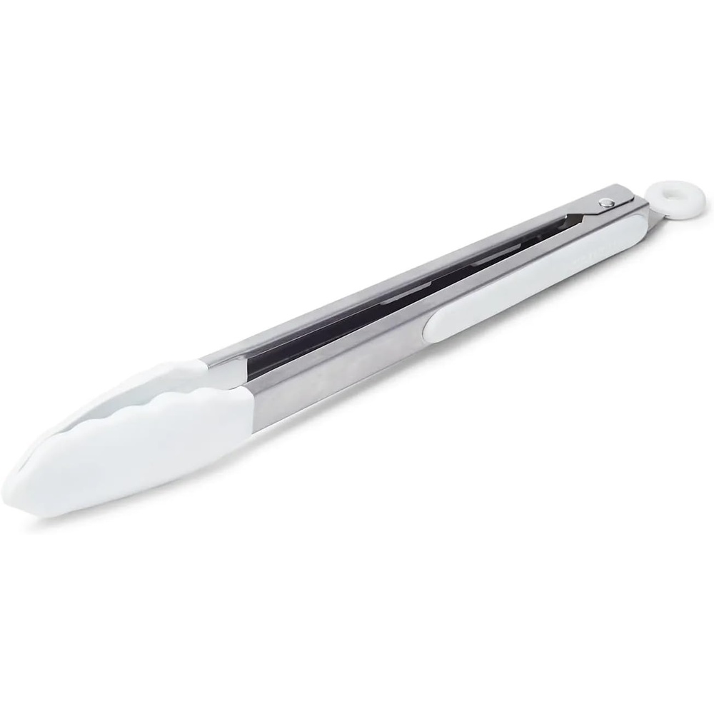 image:imageSur La Table SiliconeTipped Tongs 12 in Navy LongReach Nonstick Tongs with Locking Mechanism for Grilling and Deep Pots 12 inWhite