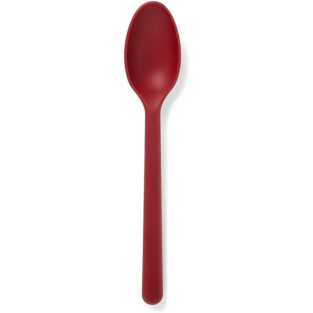 image:imageSur La Table Small Silicone Spoon Gray Compact Silicone Stirring Spoon for Small Pans Saucepans and Detailed Kitchen WorkDark Red