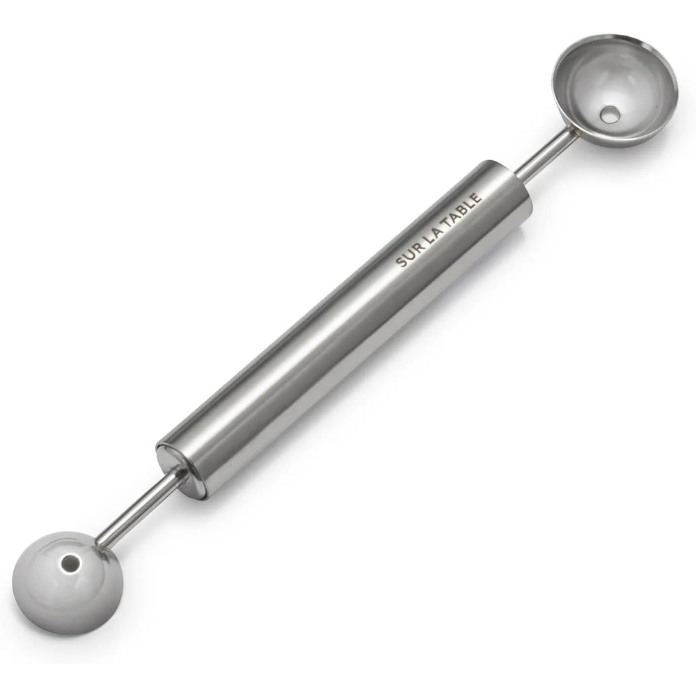 image:imageSur La Table Stainless Steel Dual Melon Baller DoubleEnded Ball Scoop in Two Sizes for Melons Butter and Decorative Presentations