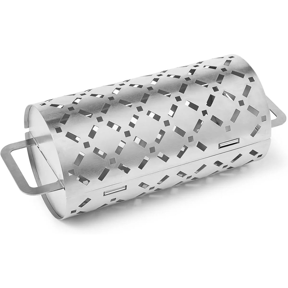image:imageSur La Table Stainless Steel Rolling Grill Basket Silver