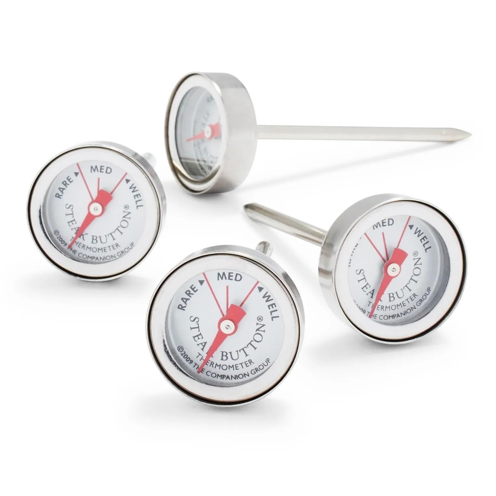 image:imageSur La Table Stainless Steel Steak Button Thermometers Silver