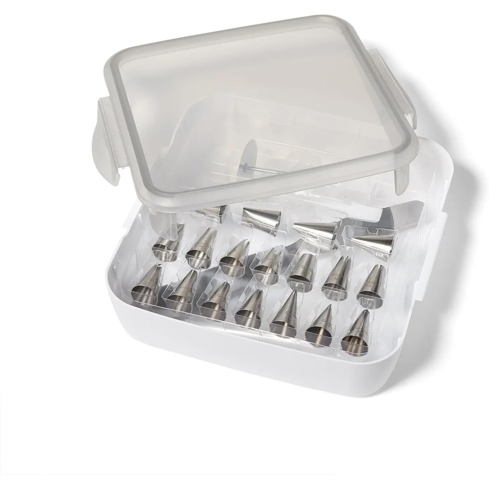 image:imageSur La Table Ultimate Decorating Set 34Piece Complete Stainless Steel Cake Decorating Kit with Tips Bags and Coupler for Frosting 34Piece
