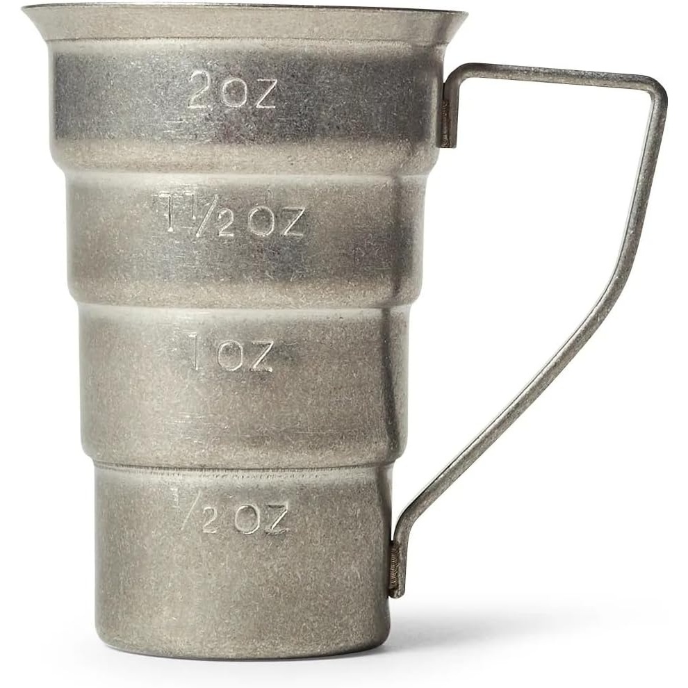 image:imageSur La Table Vintage Stainless Steel Stepped Jigger DualMeasure JapaneseStyle Jigger for Precision Cocktail Measuring