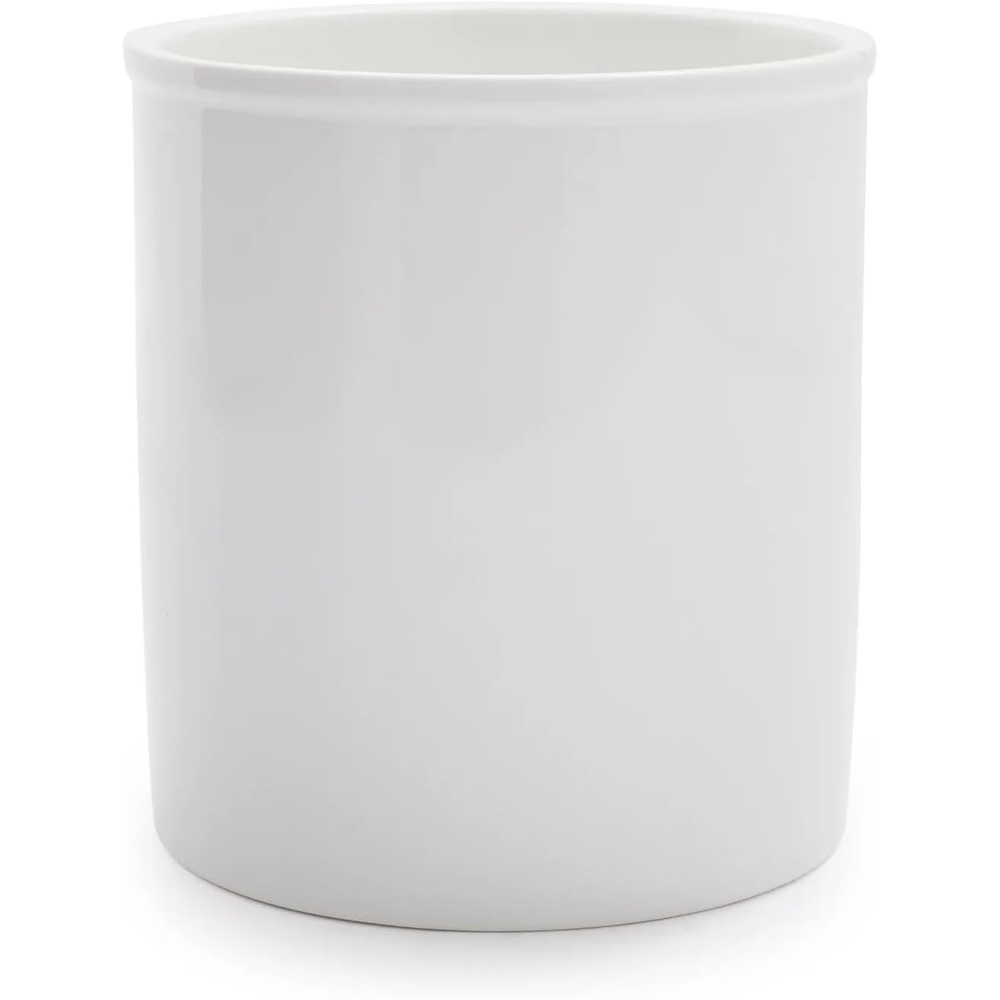 image:imageSur La Table White Porcelain Utensil Crock Countertop Holder for Cooking Tools Classic Kitchen Organizer Dishwasher Minimalist Design Matches Any Decor
