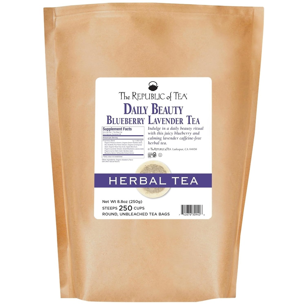 image:imageThe Republic of Tea Beautifying Botanicals Daily Beauty Blueberry Lavender Herbal Tea Bags36 count250 Count Pack of 1