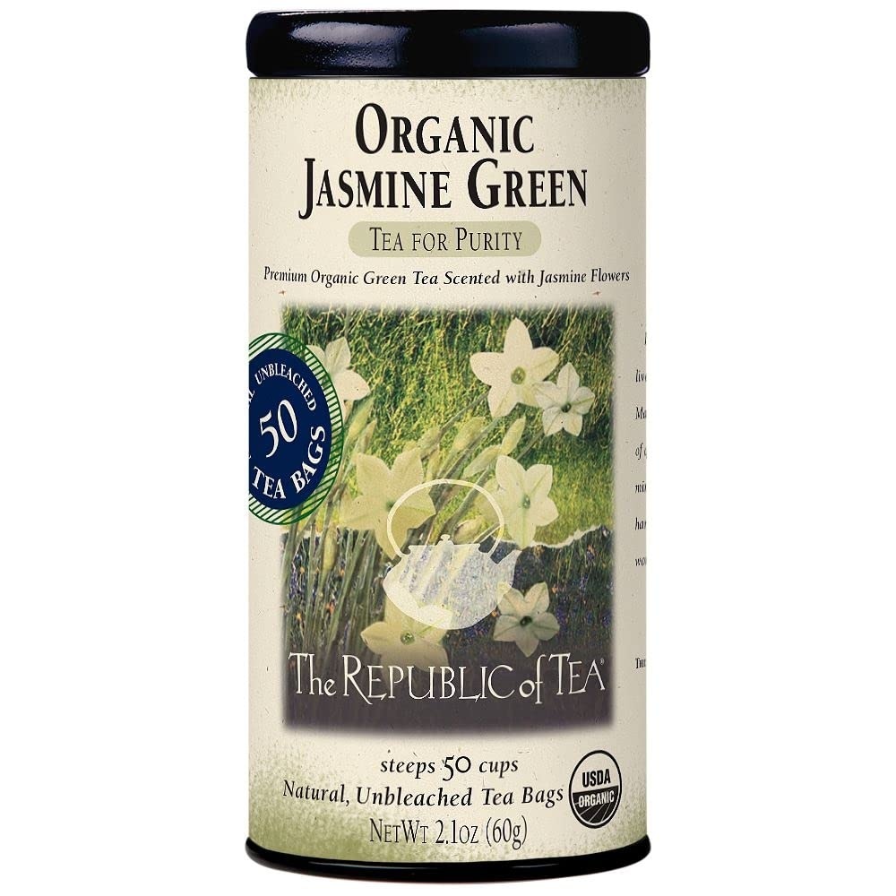 image:imageThe Republic of Tea Organic Jasmine Green Tea 50 Tea Bags21 Ounce Pack of 1