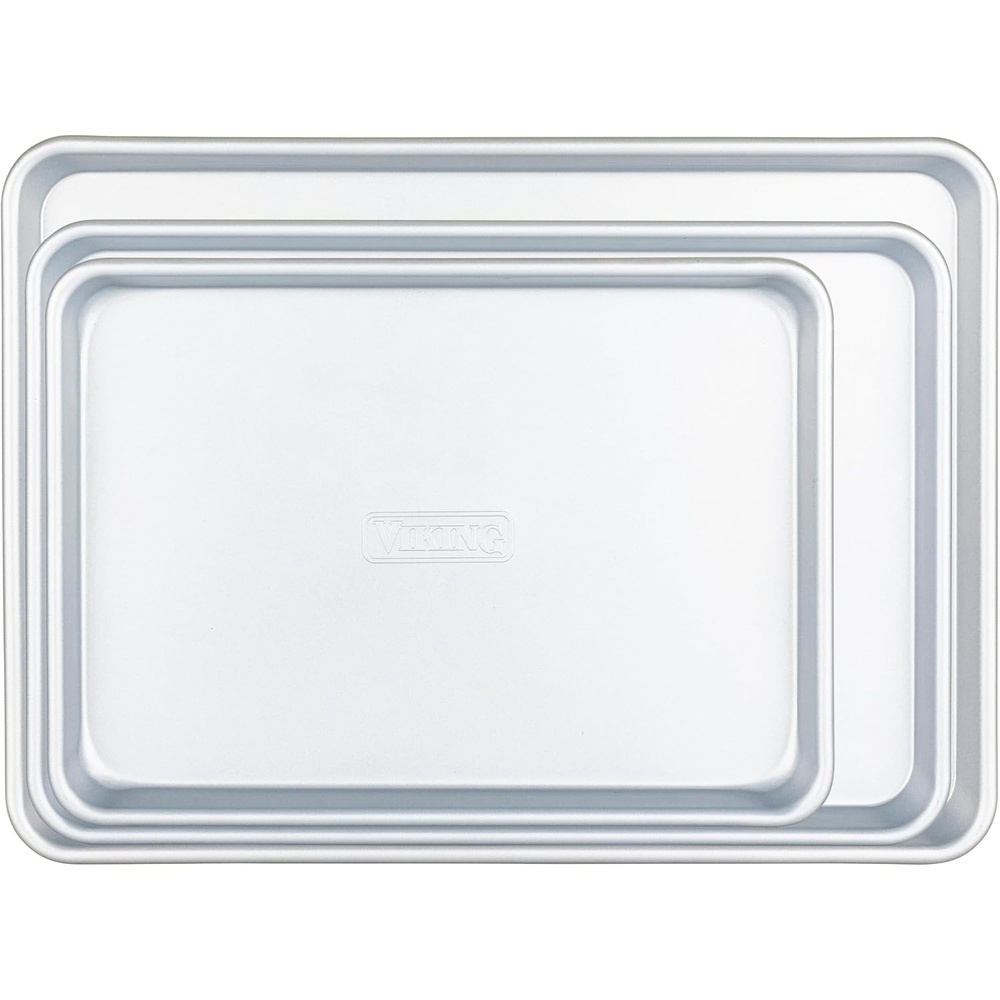 image:imageViking Premium 13Inch Nonstick Baking Sheet Pan Made without PFAS Heavy Gauge Aluminized Steel Cookie Sheet with Reinforced Iron Frame Oven Safe to 475F13 inch  15 inch  18 inch
