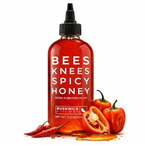 Bees Knees Spicy Honey | Wildflower Hot Honey with a Habanero Kick | Sweet Heat Hot Sauce for Pizza, Biscuits & Charcuterie | Gluten Free, Paleo Friendly | Foodie Gifts, Spicy Gift for Him (12.5oz)(Spicy Honey 12.5oz)