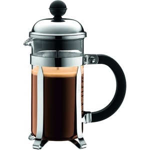 Bodum 17oz Chambord French Press Coffee Maker, High-Heat Borosilicate Glass, Polished Stainless Steel – Made in Portugal(Chrome)
