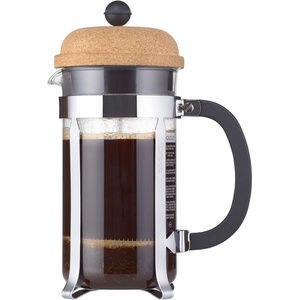 Bodum 17oz Chambord French Press Coffee Maker, High-Heat Borosilicate Glass, Polished Stainless Steel – Made in Portugal(Cork)