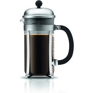 Bodum 17oz Chambord French Press Coffee Maker, High-Heat Borosilicate Glass, Polished Stainless Steel – Made in Portugal(Matte Chrome)