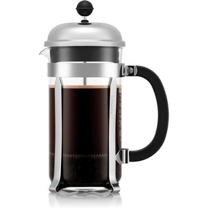 Bodum 17oz Chambord French Press Coffee Maker, High-Heat Borosilicate Glass, Polished Stainless Steel – Made in Portugal(Polished)