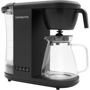 Bonavita Enthusiast 8 Cup Drip Coffee Brewer, Pour Over, SCA Certified Coffee Machine with Thermal Carafe, Stainless Steel Panel, Removable Reservoir, Matte Black | Sca-Certified, Double-Wall Stainless Thermal Carafe, Removable Water Tank, 1500w/120v, One-Touch Bloom and Brew-Stop(Matte Black)