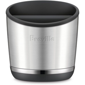 Breville BEA502BSS Knock Box 20 Espresso Machine Accessory, 20 Puck Capacity, Brushed Stainless Steel