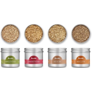 Breville Commercial BSM600AWC Wood Chip Kit for Smoking Gun Pro, 4 Piece | Craft cocktails and mocktails with classic smokehouse flavors and aroma including Hickory, Mesquite, Applewood and Cherrywood(4 Piece (Pack of 6))
