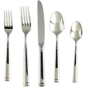 Fortessa Bistro 18/10 Stainless Steel Flatware Serving Spoon, 8.9-Inch,Silver(20-Piece)