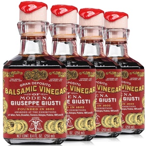 Giusti Italian Balsamic Vinegar of Modena IGP – 3 Gold Medals, Rich & Thick Gran Deposito Aceto Balsamico di Modena for Salads, Cheese & Finishing Touches, Made in Italy – 8.45 fl oz/250 ml Pack of 1(8.45 Fl Oz (Pack of 4))