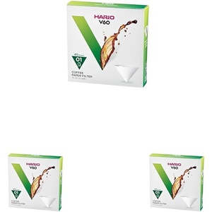 Hario V60 Paper Coffee Filter, Size 02, White, 40ct Box(White)