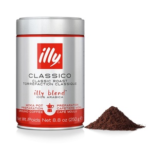 Illy Caffe Medium Roast Espresso Classico Ground Coffee, 8.8 OZ(Classico Medium Roast Ground Moka)