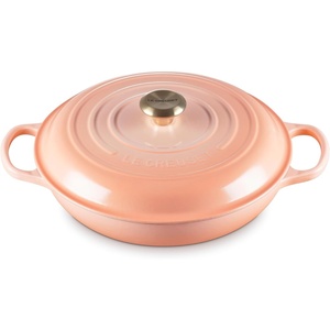 Le Creuset Enameled Cast Iron Signature Braiser, 3.5 qt., Cerise(Peche)