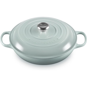 Le Creuset Enameled Cast Iron Signature Braiser, 3.5 qt., Cerise(Sea Salt)