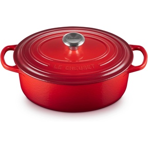 Le Creuset Enameled Cast Iron Signature Oval Dutch Oven, 8 qt., Cerise(Cerise)