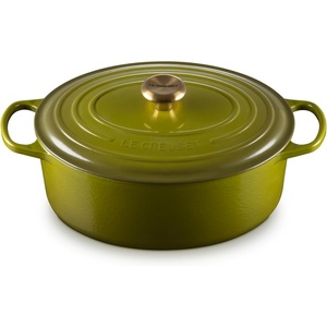 Le Creuset Enameled Cast Iron Signature Oval Dutch Oven, 8 qt., Cerise(Olive)