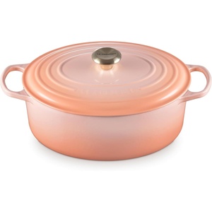 Le Creuset Enameled Cast Iron Signature Oval Dutch Oven, 8 qt., Cerise(Peche)