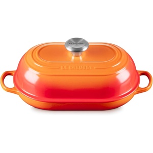 Le Creuset Enameled Cast Iron Signature Round Bread Oven, 9.5 inch, White(Flame)
