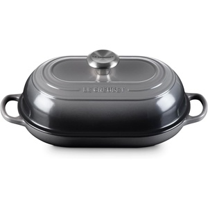 Le Creuset Enameled Cast Iron Signature Round Bread Oven, 9.5 inch, White(Oyster)