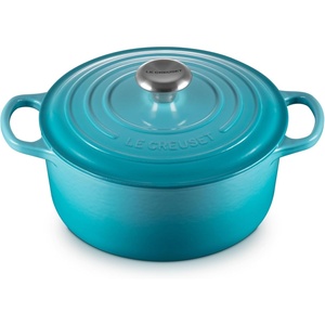 Le Creuset Enameled Cast Iron Signature Round Dutch Oven, 7.25 qt., Cerise(Caribbean)