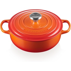 Le Creuset Enameled Cast Iron Signature Round Sauteuse, 3.5qt., Peche(Flame)