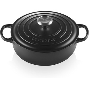Le Creuset Enameled Cast Iron Signature Round Sauteuse, 3.5qt., Peche(Licorice)