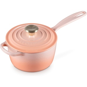 Le Creuset Enameled Cast Iron Signature Saucepan, 2.25 qt., Flame(Peche)