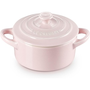 Le Creuset Stoneware Mini Round Cocotte, 8 oz., Caribbean(Chiffon Pink)