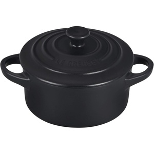 Le Creuset Stoneware Mini Round Cocotte, 8 oz., Caribbean(Licorice)