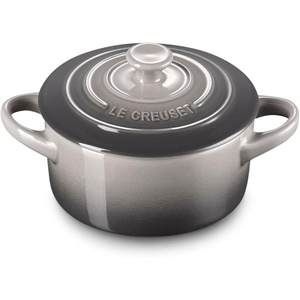 Le Creuset Stoneware Mini Round Cocotte, 8 oz., Caribbean(Oyster)