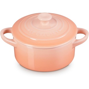 Le Creuset Stoneware Mini Round Cocotte, 8 oz., Caribbean(Peche)