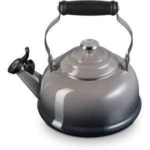 Le Creuset Whistling Tea Kettle with Metal Finishes, 1.7 qt., Stainless Steel(Oyster)