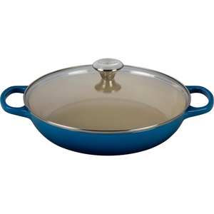 Le Creuset of America Enameled Cast Iron Buffet Casserole with Glass Lid, 3 1/2 quart, Flame(Marseille)