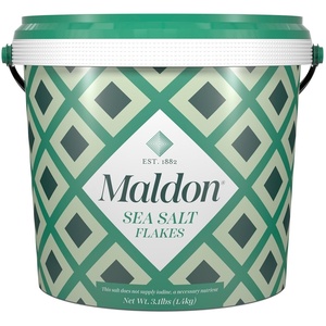 Maldon Salt, Sea Salt Flakes, 8.5 oz (240 g), Kosher, Natural, Unique Gourmet Pyramid Shaped Salt Flakes, Perfect for a Wide Range of Dishes, Hand-Harvested for Four Generations (Packaging May vary)(49.4 Ounce (Pack of 1))