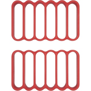 OXO – 11210100 OXO Good Grips Silicone Roasting Racks, 2-Pack,Red,Pack of 2
