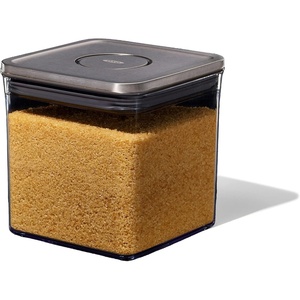 OXO Steel POP Container Big Medium Square – 4.4 Qt for Flour, Sugar and More,Grey(2.8 QT/2.6 L)