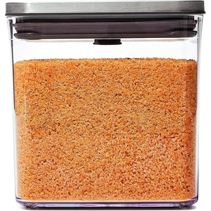 OXO Steel POP Container Big Medium Square – 4.4 Qt for Flour, Sugar and More,Grey(2.8 QT/2.6 L (Pack of 8))