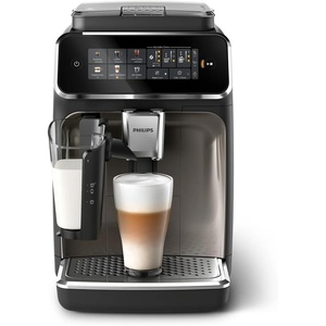 PHILIPS 3300 Series Fully Automatic Espresso Machine with LatteGo Milk Frother, Black
