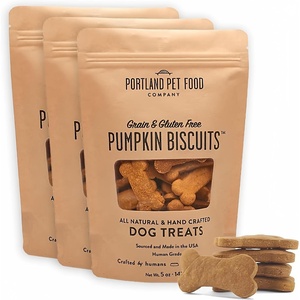 Portland Pet Food Company Bacon Dog Treats Healthy Biscuits for Large Medium & Small Dogs – Grain-Free, Human-Grade, All Natural Dog Cookies, Snacks & Training Treats – Made in the USA – 5 oz(Pumpkin)