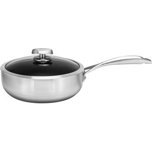 Scanpan CS+ Deep Sauté Pan with Lid, 4 qt, Silver