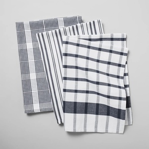 Sur La Table Assorted Twill Kitchen Towels, Blueberry, Set of 3 Mixed Coordinating Prints in Rich Berry Tones for All Kitchen Tasks, Set of 3(Blueberry)